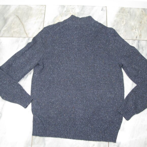 Izod Men's Navy Blue Partial Button Front Sweater Size Medium - Picture 4 of 5